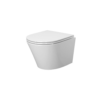 Унитаз подвесной Ambassador Ritz 233K19004RS белый с сиденьем микролифт каскадный смыв